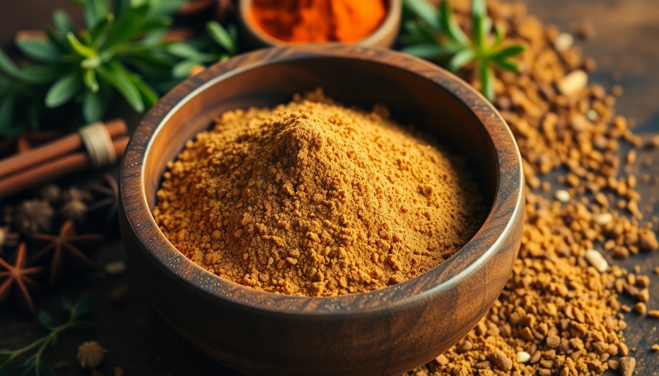 High-quality cumin powder in a rustic bowl with fresh spices, highlighting natural flavor and purity